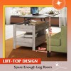 39" Lift Top Coffee Table with Hidden Compartment, Storage Drawers and Storage Shelf - 4 of 4
