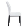 Anybear Set of 4 Dining Chairs with Shell pattern, 17x22.5x37", White - 3 of 4