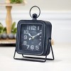 VIP Metal 10 in. Black Traditional Table Clock - 2 of 4