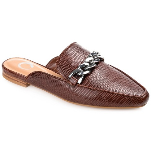 Journee Collection Womens Ameena Slip On Square Toe Mules Flats