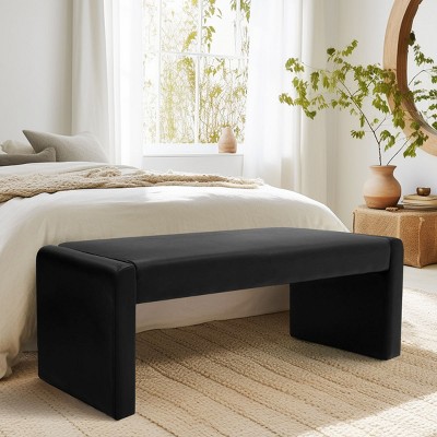 Faux leather deals bedroom bench