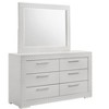 Blanca Modern Style Mirror Made with Wood in White - 3 of 4