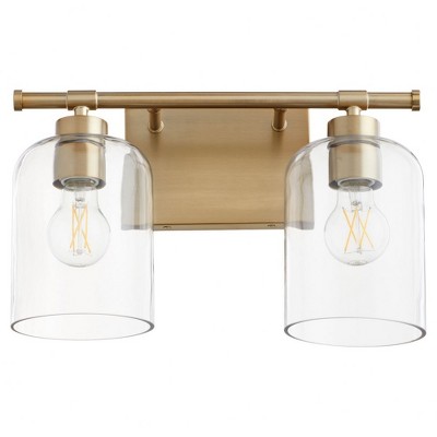 Quorum Lighting Tribute 2 - Light Vanity in  Aged Brass