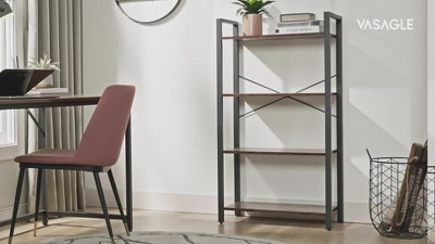 Tall Black 6-Tier Adjustable Steel Frame Bookshelf