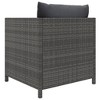 VidaXL Patio Sofa with Cushions Gray Poly Rattan - 4 of 4