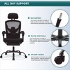 ALEXOUN High-Back Mesh Rolling Swivel Reclining Home Office Chairs with Wheels,Comfortable Headrest,Lumbar Support,for Home,Office,Student - 4 of 4