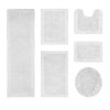 Edge Bath Rug 100% Premium Cotton Ultra-Soft Water Absorbent Tufted Solid Reversible 6 Piece Bathroom Rug Set for Machine Washable Bathmat - 2 of 4