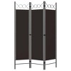 vidaXL 3-Panel Room Divider Brown 47.2 inches x70.9 inches - 2 of 4