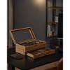 SONGMICS 12-Slot Watch Box, 2-Tier Watch Display Case with Large Glass Lid, Removable Watch Pillows, Velvet Lining, Jewelry Box - 2 of 4