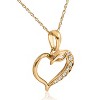 Pompeii3 1/5ct Diamond Heart Pendant 14K Yellow Gold - image 2 of 3