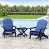 Malibu 3pc Outdoor 2 Seater Acacia Wood Chat Set with Cushions - Navy - Christopher Knight Home - 2 of 4