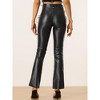 INSPIRE CHIC Women's PU Leather Lace Up High Waist Cut Out Gothic Punk Drawstring Pants - 4 of 4