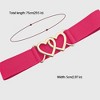 Anna-Kaci Women's Elastic Waist Belt with Gold Heart Buckle - 2 of 3