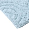 Knightsbridge Beautiful Circle Design Premium Quality Year Round Cotton With Non-Skid Back Bath Rug, Light Blue - 2 of 4