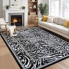 Leopard Rug – Soft, Washable, Non-Slip, Low Pile, Patchwork Print, Large Accent Carpet for Living Room, Office, Bedroom, Dining Room - 2 of 4