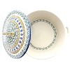 Blue Rose Polish Pottery 278 Ceramika Artystyczna Covered Round Baker - 2 of 2