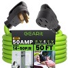 GEARit 50 Amp NEMA 14-50 Heavy Duty Extension Cord Power Cord, Green - 15 Feet - 3 of 4
