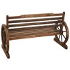 Bench Brown Solid Firwood Medium Fun Inlays Garden Bench - 4 of 4