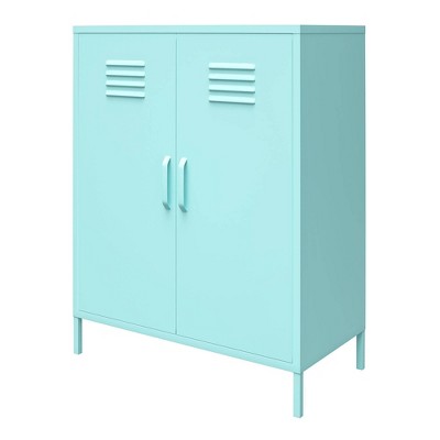 Mint Metal Locker Style Storage Cabinet with Adjustable Shelving