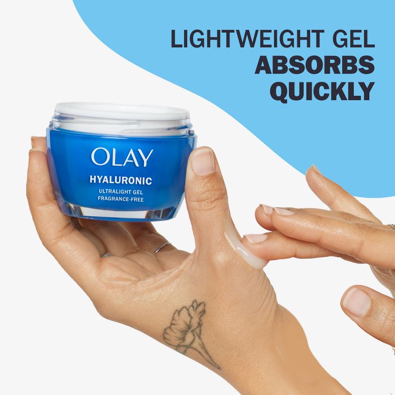 Olay Regenerist Hyaluronic + Peptide 24 Face Moisturizer Gel Fragrance-Free - 1.7oz, 5 of 16