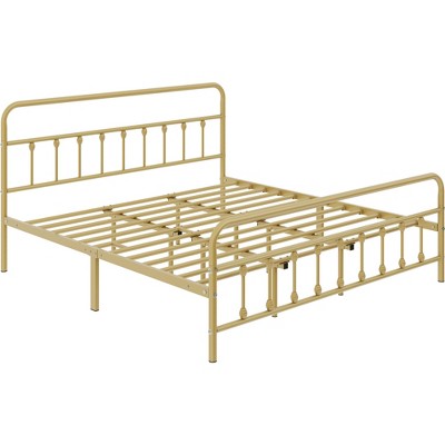 Yaheetech Iron Platform Bed Frame with High Headboard and Footboard