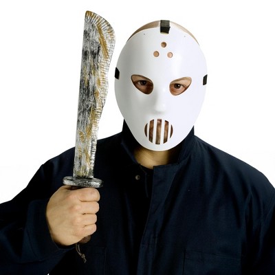 Palmer Agencies Ltd Hockey Mask and Machete Adult Costume Accessory Set