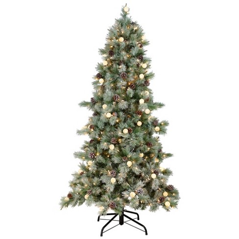 Northlight Pre-Lit Medium Artificial Bottle Brush Christmas Tree - 6.5' - Warm White LED Lights - image 1 of 4