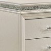 Royal Hampton 2 Drawer Nightstand with Acrylic Feet and Crystal Accents, Silver - 3 of 4