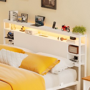 Besiost Headboards with Power Outlets and Storage Space - 1 of 4