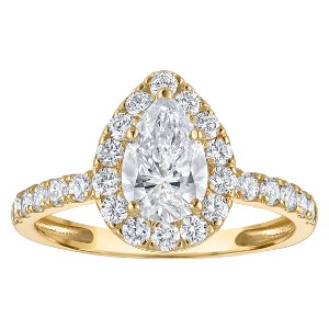 Naturalux 14K Gold 1.7 cttw Lab Grown Diamond Halo Ring - 1 of 4