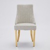Lycvki Chenille Dining Chairs Accent Chair for Dining Room with Brushed Stainless Steel Legs,Set of 2 - 4 of 4