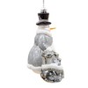 Kurt Adler 7-Inch Bellissimo Glass Silver Snowman Ornament - 2 of 4