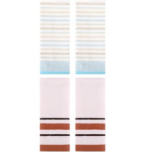 REGALWOVEN 4 Pcs Striped Soft Comfortable Absorbent Bathroom Hand Towel for Home - 1 of 4