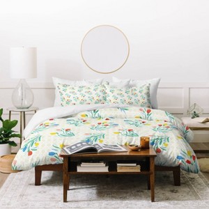 Deny Designs Jacqueline Maldonado Tulips and Lattice Duvet Cover and Pillow Shams - 1 of 4