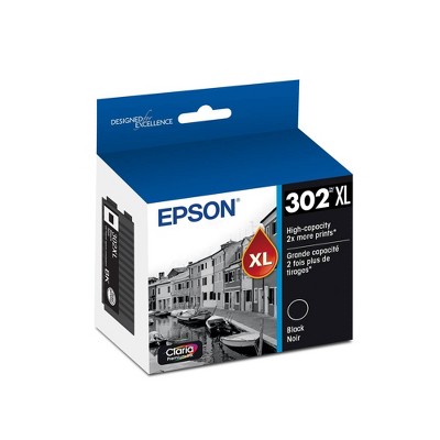 Epson 302XL Single Ink Cartridge - Black (T302XL020-CP): High Yield Printer Ink Series