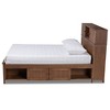Queen Riko Wood Platform Storage Bed Walnut - Baxton Studio: Rubberwood Frame, No Box Spring Needed - 3 of 4