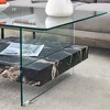 Syemin Round End Table, Tempered Glass Top Coffee Table Decorative Table for Living Room and Farmhouse, Black, 31.4"*31.4"*16.6" - 4 of 4