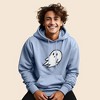 Dalix Giant Ghost Embroidered Hoodie Soft Fleece Hood Sweatshirt Mens - 2 of 4