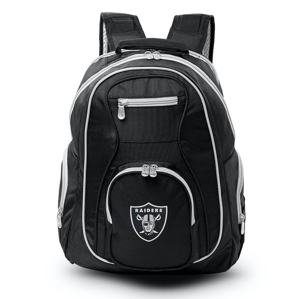 Photos - Travel Accessory NFL Las Vegas Raiders Colored Trim 19" Laptop Backpack