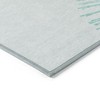 Aquamarine And Ivory Abstract Washable Indoor Outdoor Area Rug - 4 of 4