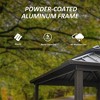 DOMETOUR Grill Gazebo 8'×6' Aluminum BBQ Outdoor Hardtop with Shelves, Double Roof for Patio, Lawn, Deck, Backyard, Garden (Brown) - 4 of 4
