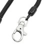 Unique Bargains Metal Spiral Coil Design Keyring Chain Strap with Lobster Clasp Black - 3 of 4