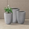 Rosemead Home & Garden 3pc Concrete Outdoor Planter Pot Cement Gray - 2 of 4