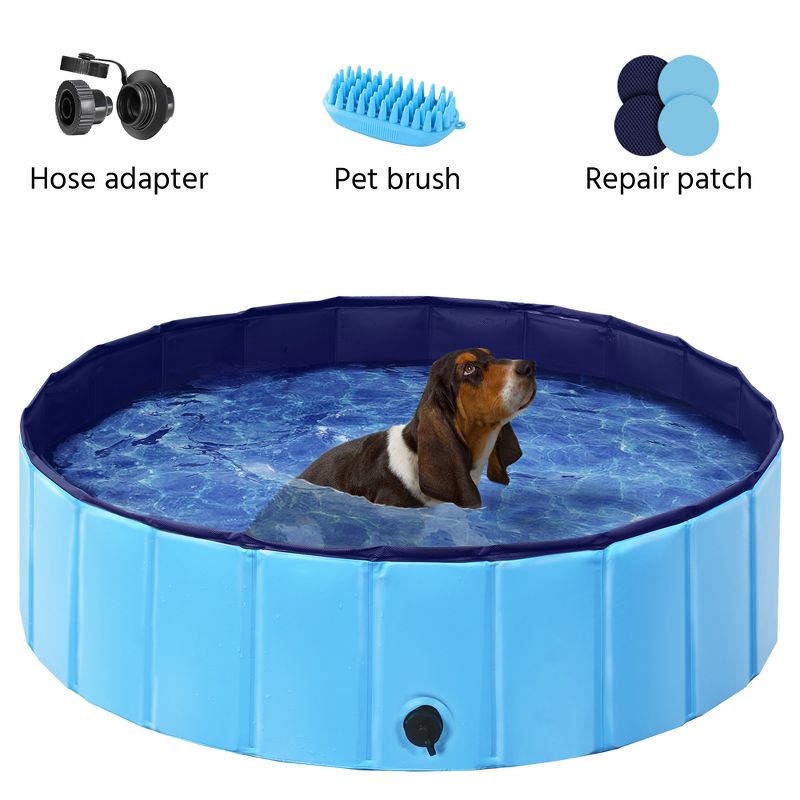Yaheetech Foldable Pet Swimming Pool for Cats and Dogs, 4 of 11