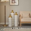 NicBex Vintage Floor Vases Set of 3, Metal Center Vase,  Large Standing Vase for Living Room Fireplace Hallway Corner - 3 of 4