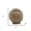 HomeRoots 6" Natural Jute Decorative Orb Tabletop Sculpture - 3 of 4