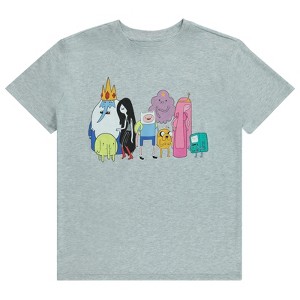 Adventure Time Women's Fashion Tee - Vibrant Cartoon Network Graphic T-Shirt with Finn, Jake, Marceline, Princess Bubblegum, and Ice King - 1 of 4