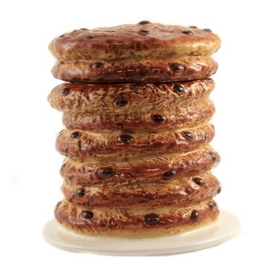 Tabletop 8.0" Hot Cakes Cookie Jar Pancakes Breakfast Pacific Trading  -  Food Storage Containers