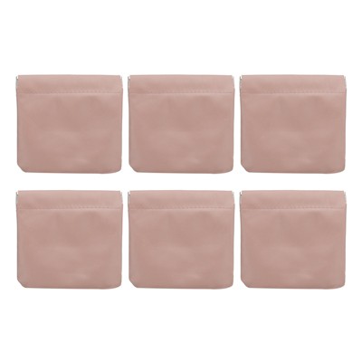 Unique Bargains Mini Waterproof PU Leather Portable Mini Cosmetic Bags 6 Pcs