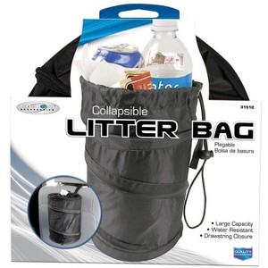 Custom Accessories Litter Bag Collapsible Trash-It Bag for Universally Fits All Vehicles, Black - 1 of 1